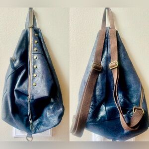 Borse In Pelle Convertible Leather Tote Backpack